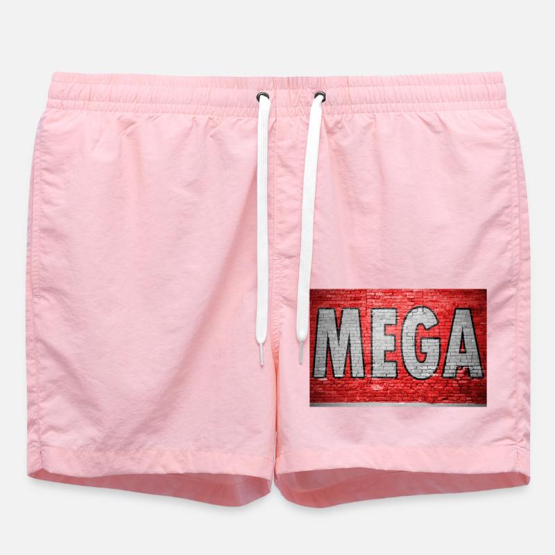 Mega Brick Wall Graffiti - Short de bain - rose
