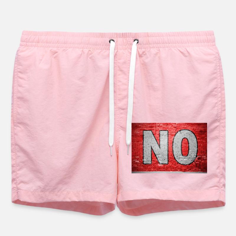 No Ziegelsteinmauer Graffiti - Badeshorts - Pink