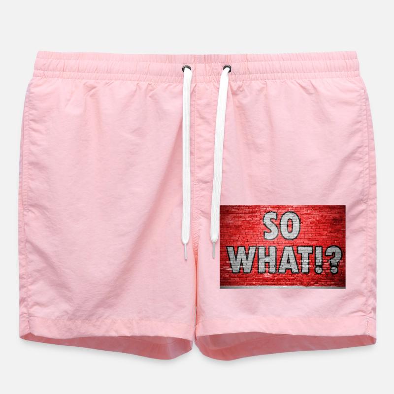 So What!? Graffiti - Swim Trunks - pink