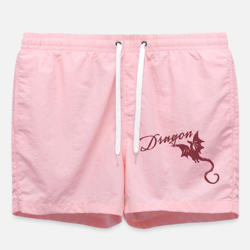 Dragon Drache – Vectorgraphic - Badeshorts - Pink