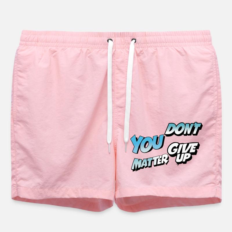 Gebt nicht auf oder ja - Badeshorts - Pink