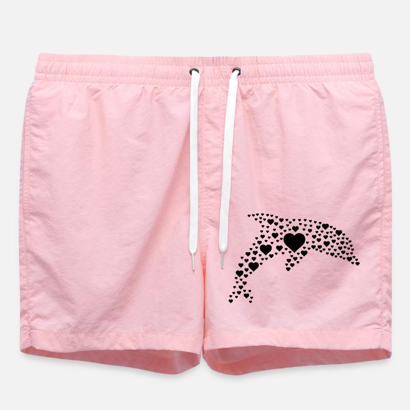 Coeurs de dauphins - Short de bain - rose