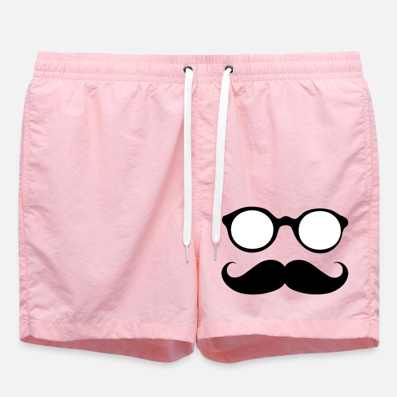 Schnurrbart - Badeshorts - Pink