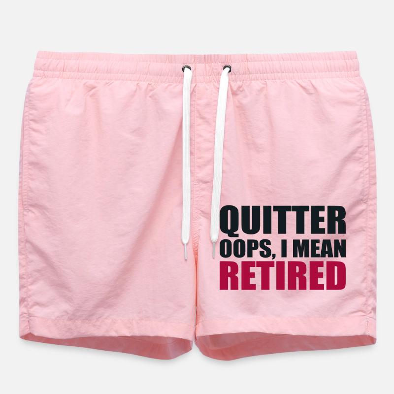 Quitter Oops I Mean Retired - Short de bain - rose