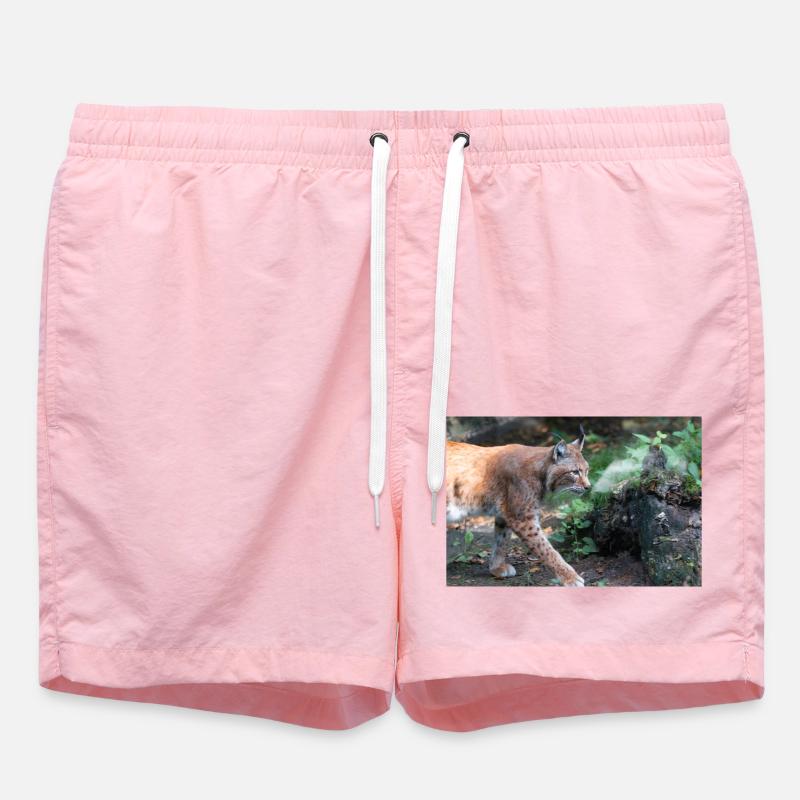 Eurasischer Luchs oder Nördlicher Luchs - Badeshorts - Pink
