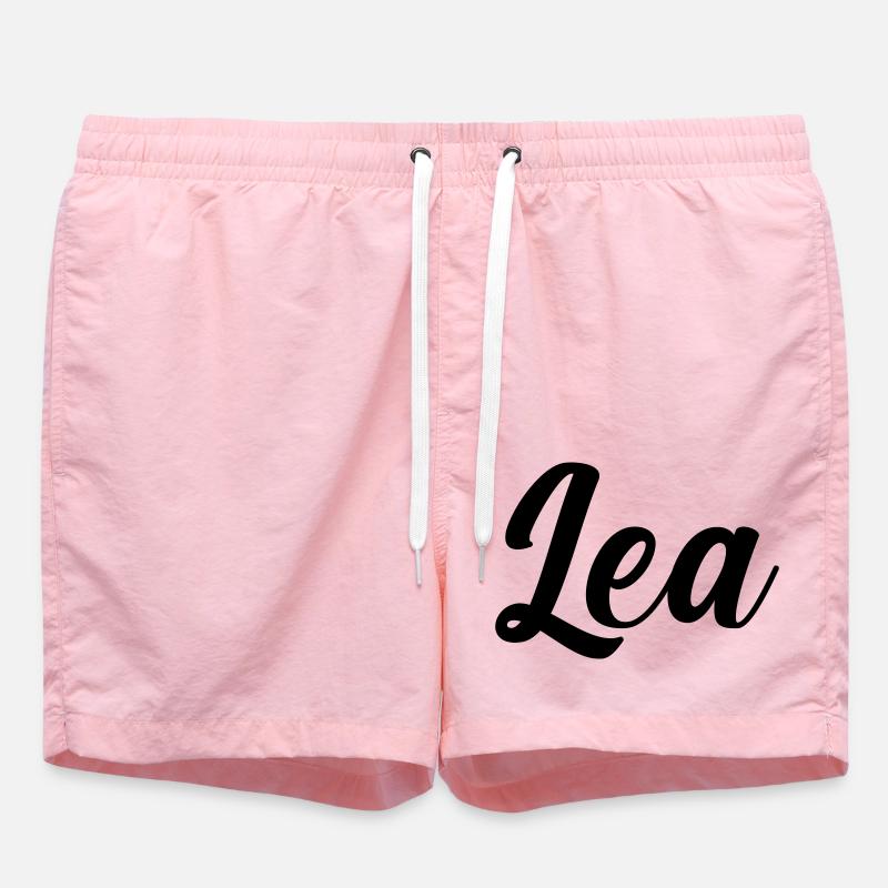 Lea Name - Swim Trunks - pink