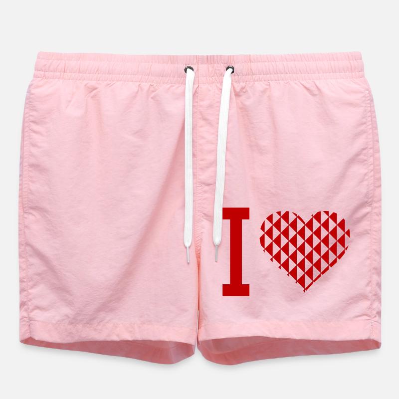 i heart - Swim Trunks - pink