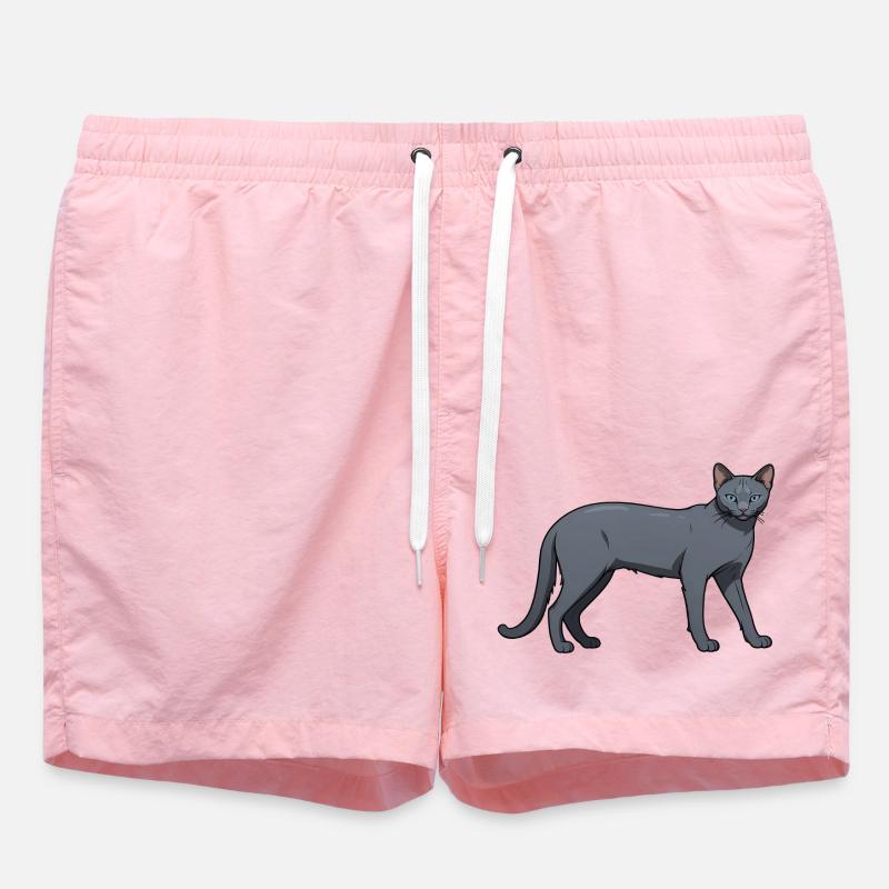 Bleu Russe - Chat mignon Sticker - Short de bain - rose