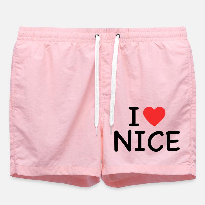 i love nice - j'aime nice - Short de bain - rose