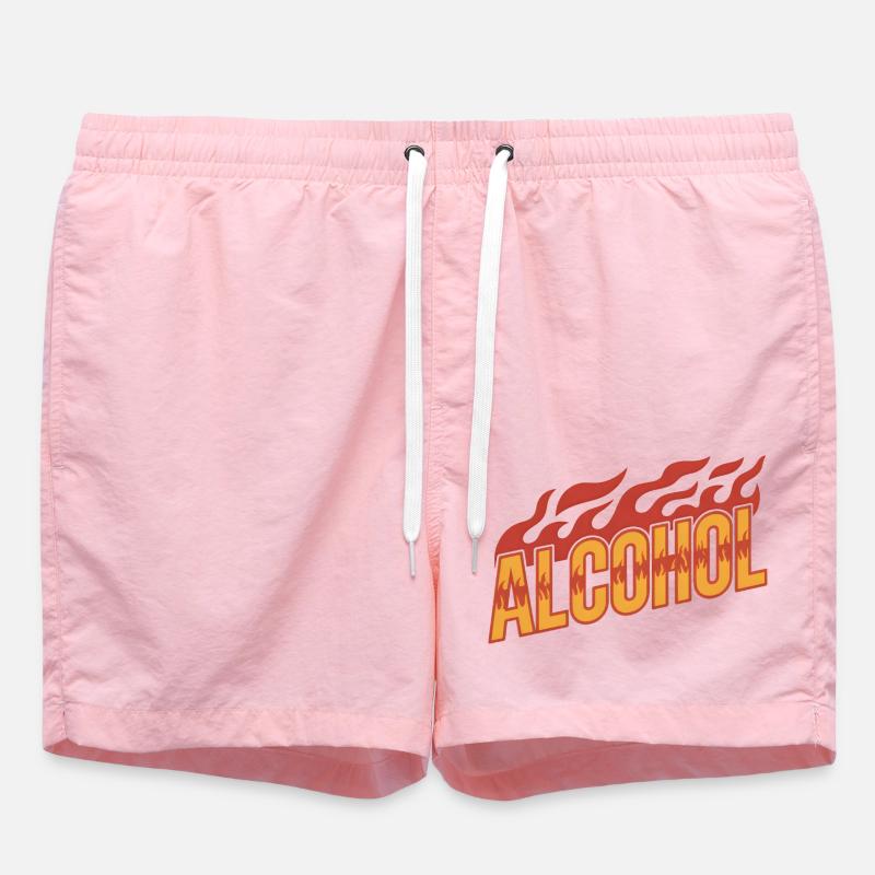 Alcool - Cool Drinking Logo - Short de bain - rose
