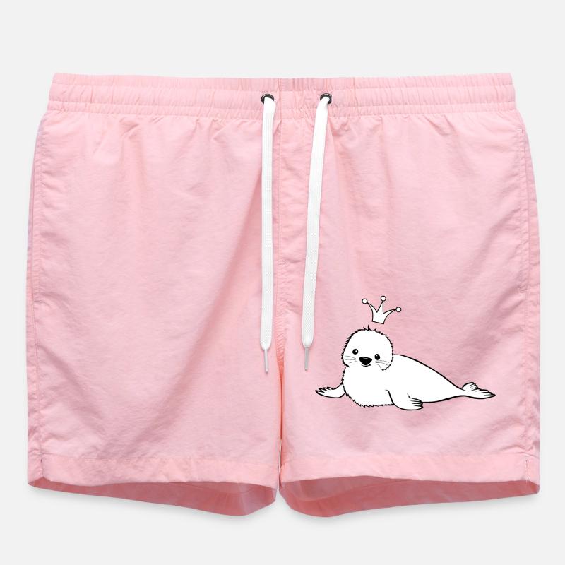 Robbe Design mit Krone - Badeshorts - Pink