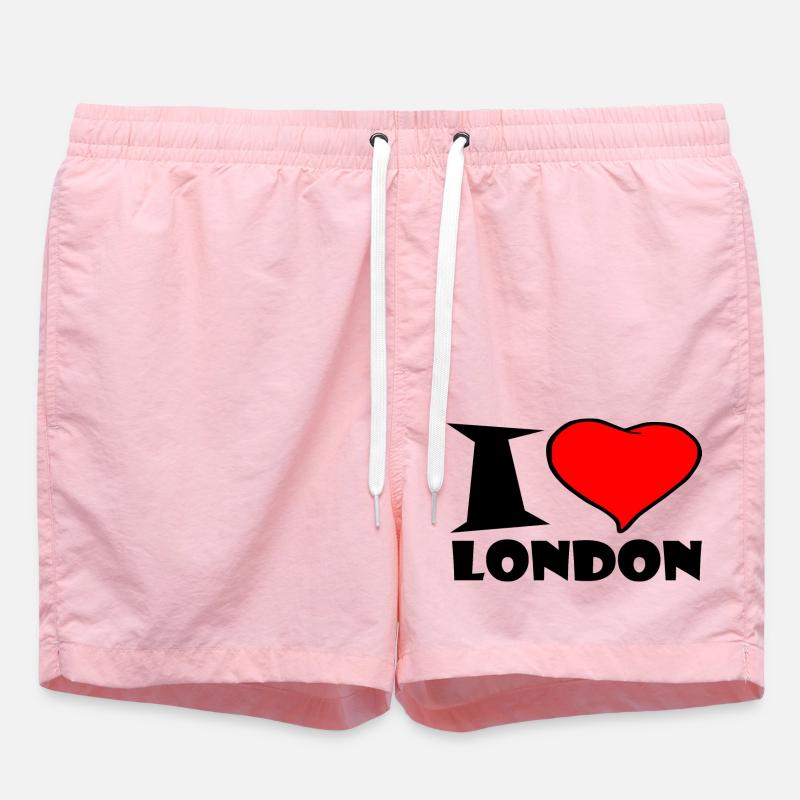 Londres - J'aime Londres - Short de bain - rose