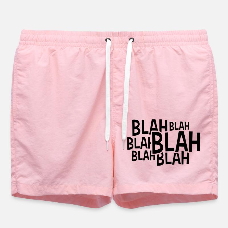 Comic Blah Spruch - Badeshorts - Pink