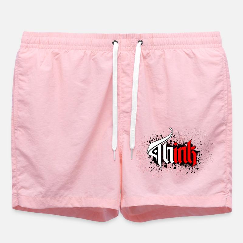 Think ink - Short de bain - rose