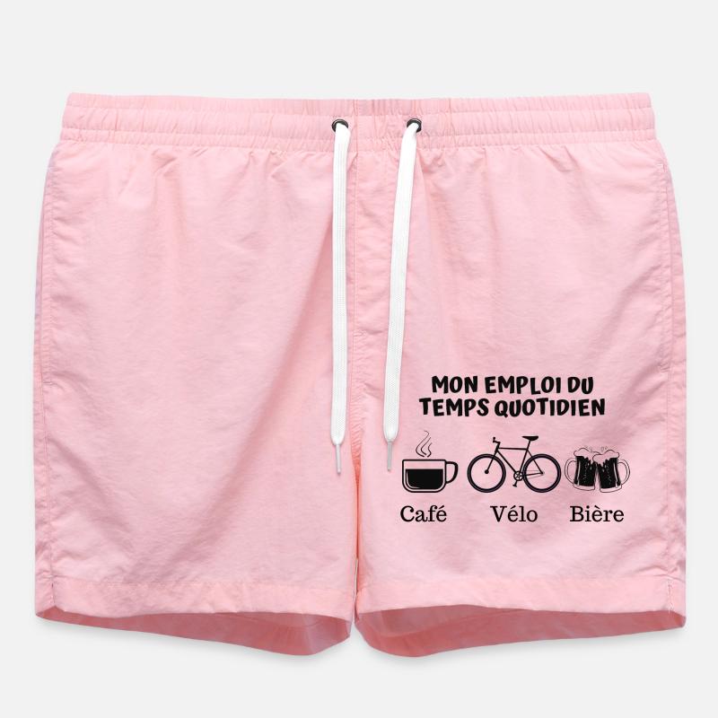 Café vélo bière 6 - Short de bain - rose