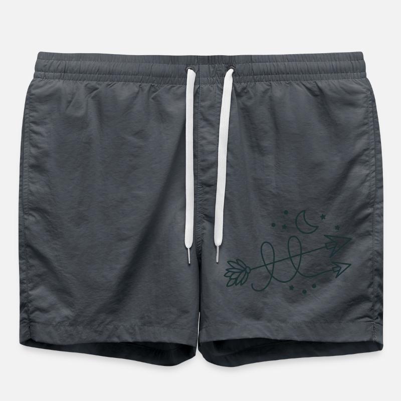 arrows direction with crescent moon - Swim Trunks - undefined