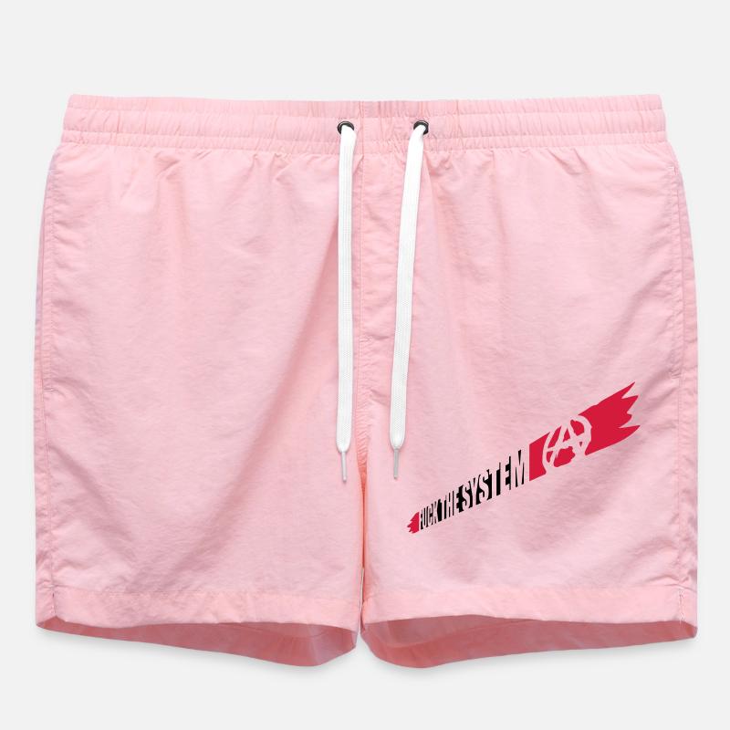 Anarchie Baise le système - Short de bain - rose
