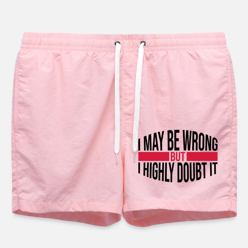 I may be wrong - Swim Trunks - pink