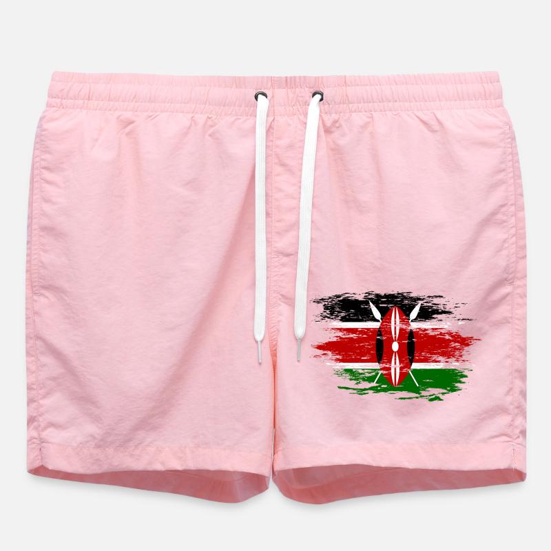 Drapeau du Kenya utilisé - Short de bain - rose