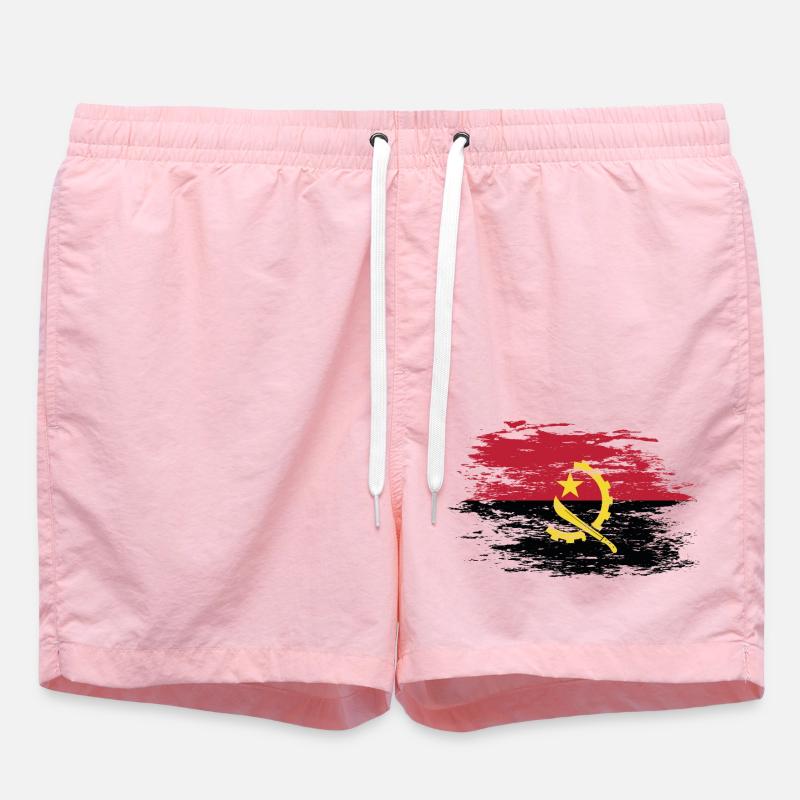 Angola flag used - Swim Trunks - pink