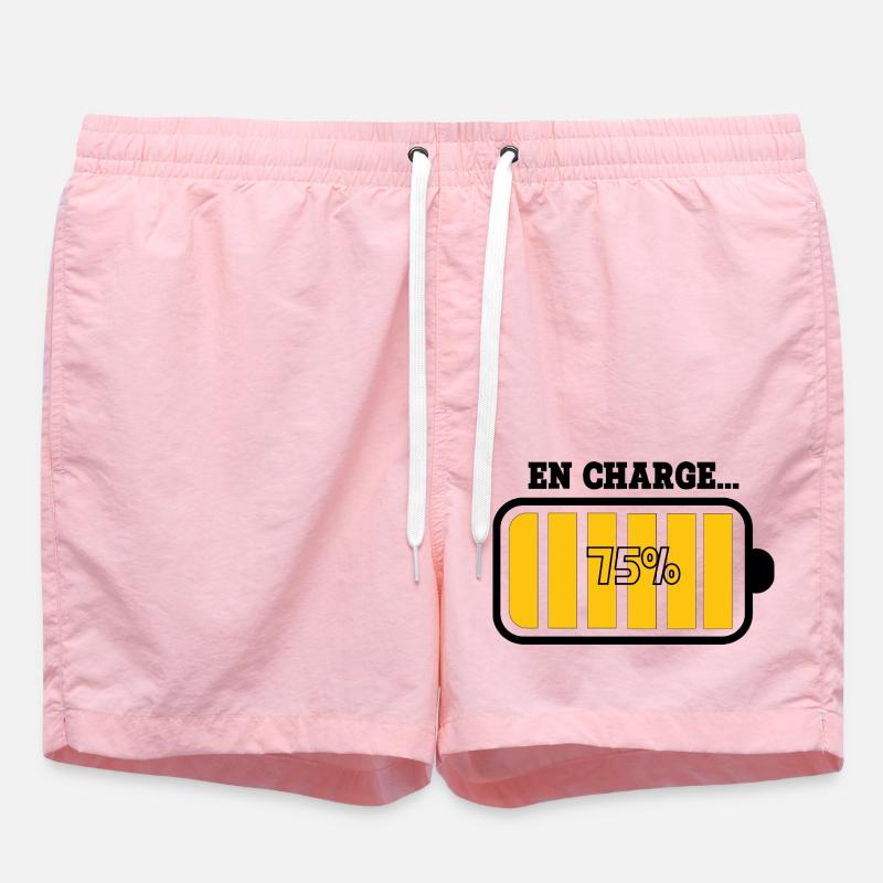 Batterie en Charge à 75 % - Short de bain - rose