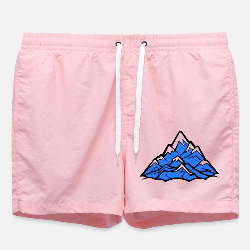 Mountains Mountains - Swim Trunks - pink