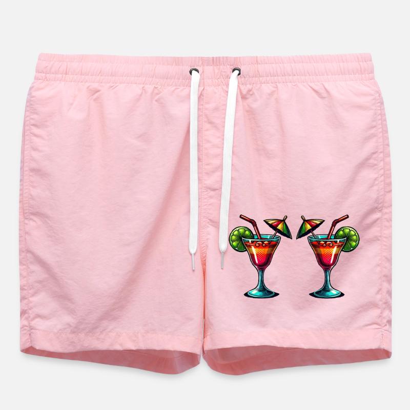Cocktail - Short de bain - rose