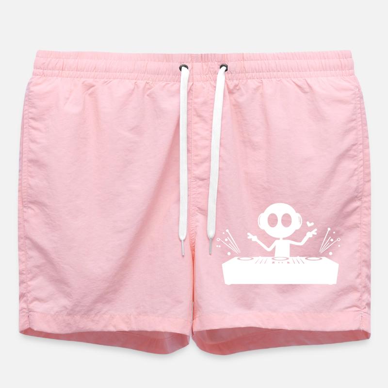 DJ Turntables Funny - Swim Trunks - pink