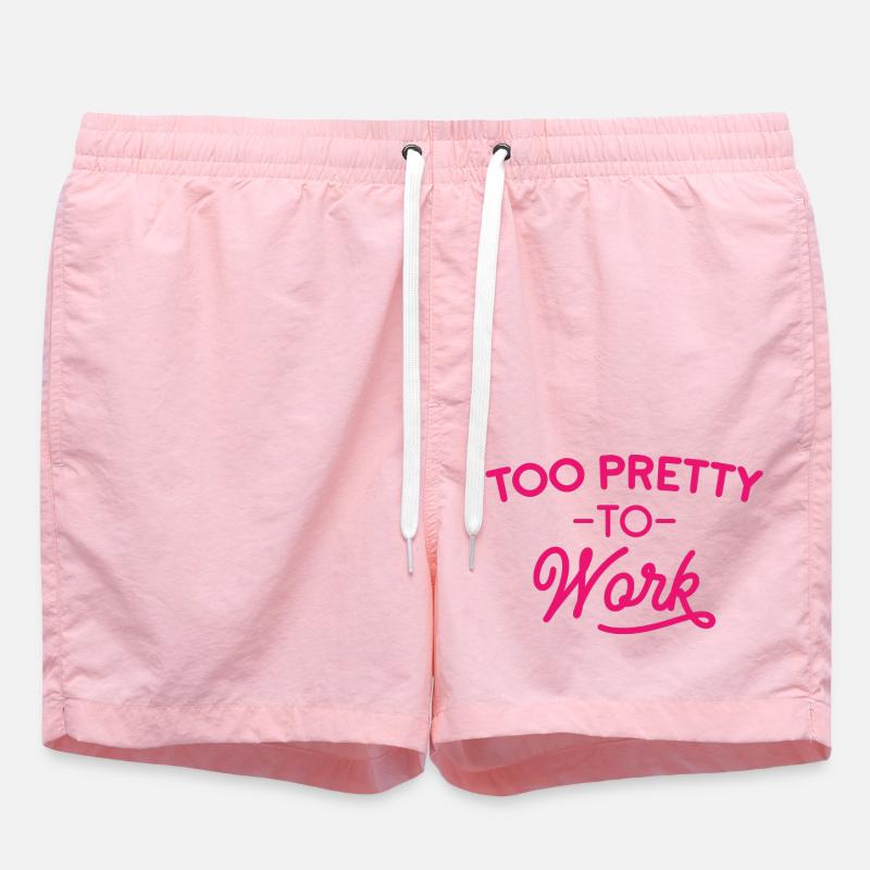 Too Pretty To Work - Short de bain - rose