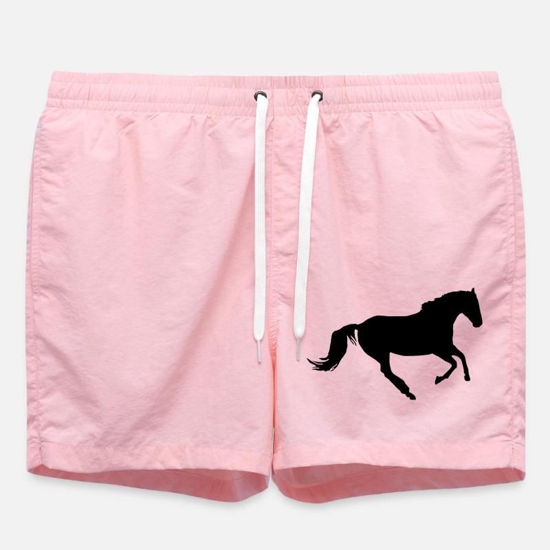 Cheval au galop - Short de bain - rose