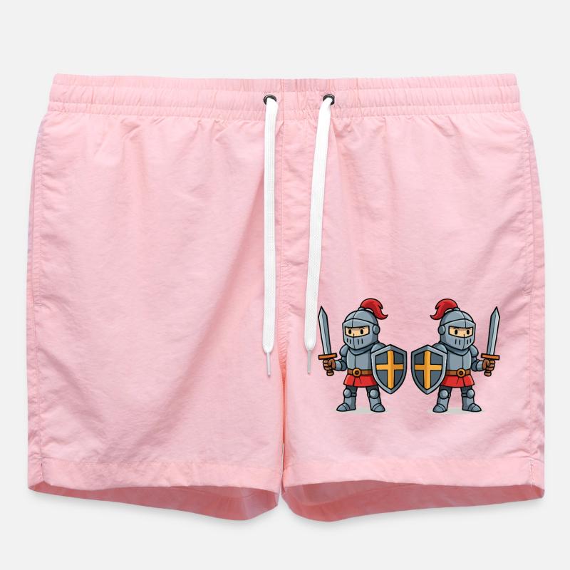 Knight Comic 2 - Swim Trunks - pink