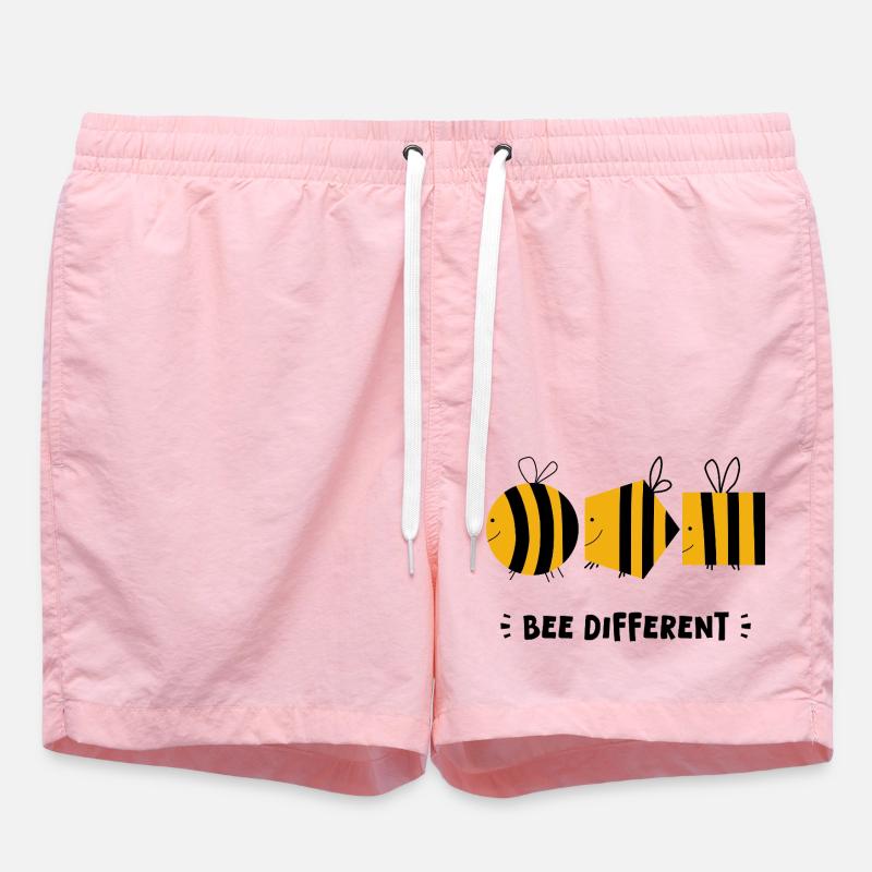 Bee Different – einzigartiges Bienengekritzel, verspielte Kunst - Badeshorts - Pink