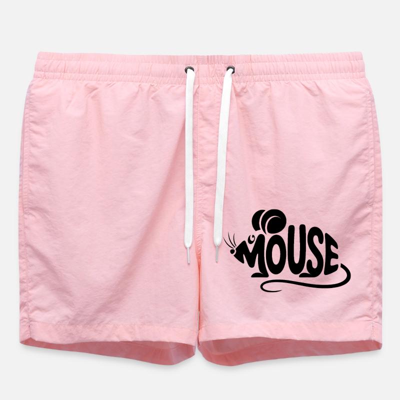 Mouse - Cool Bird Logo - Swim Trunks - pink