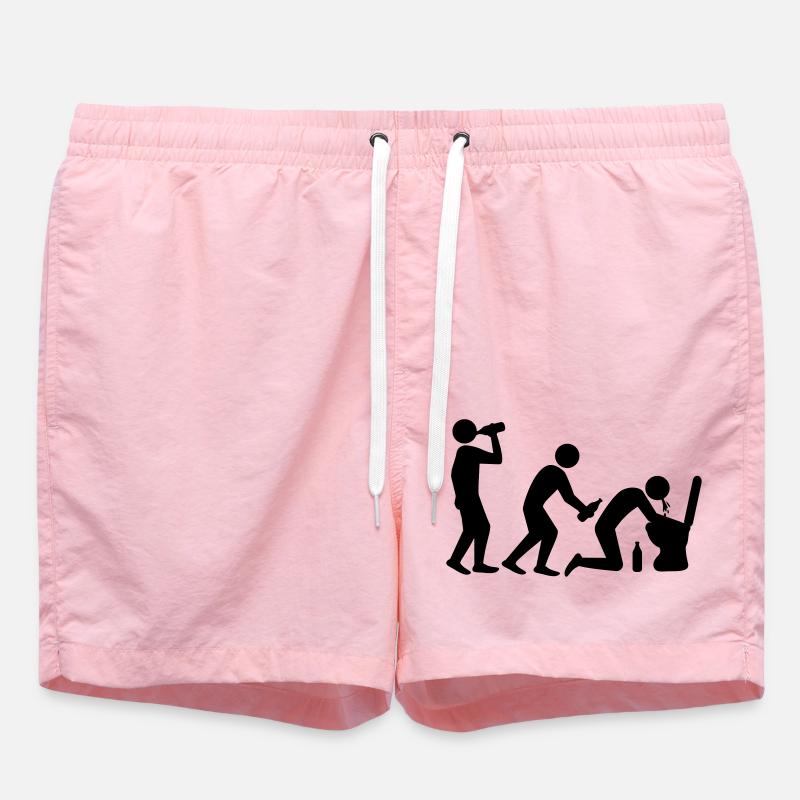 Drunken Evolution - Short de bain - rose