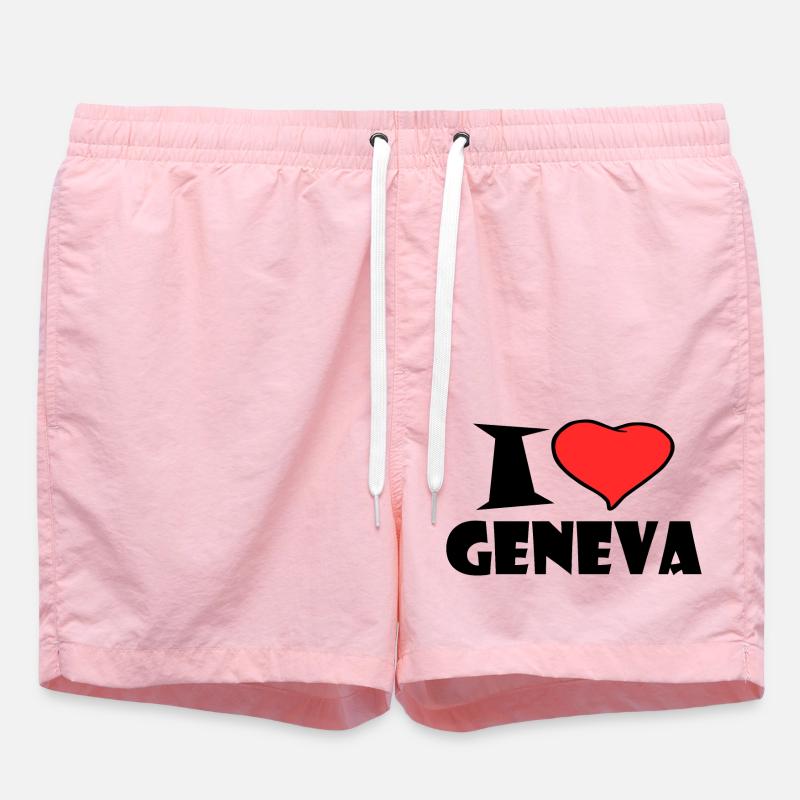 J'aime genève - Short de bain - rose