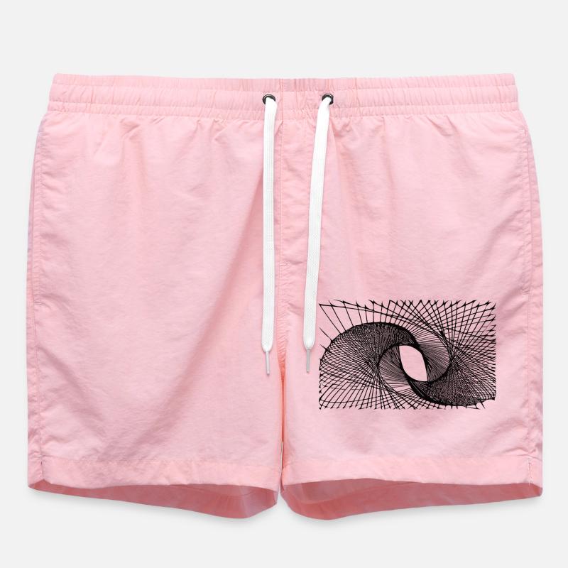 Lignes géométriques - Short de bain - rose