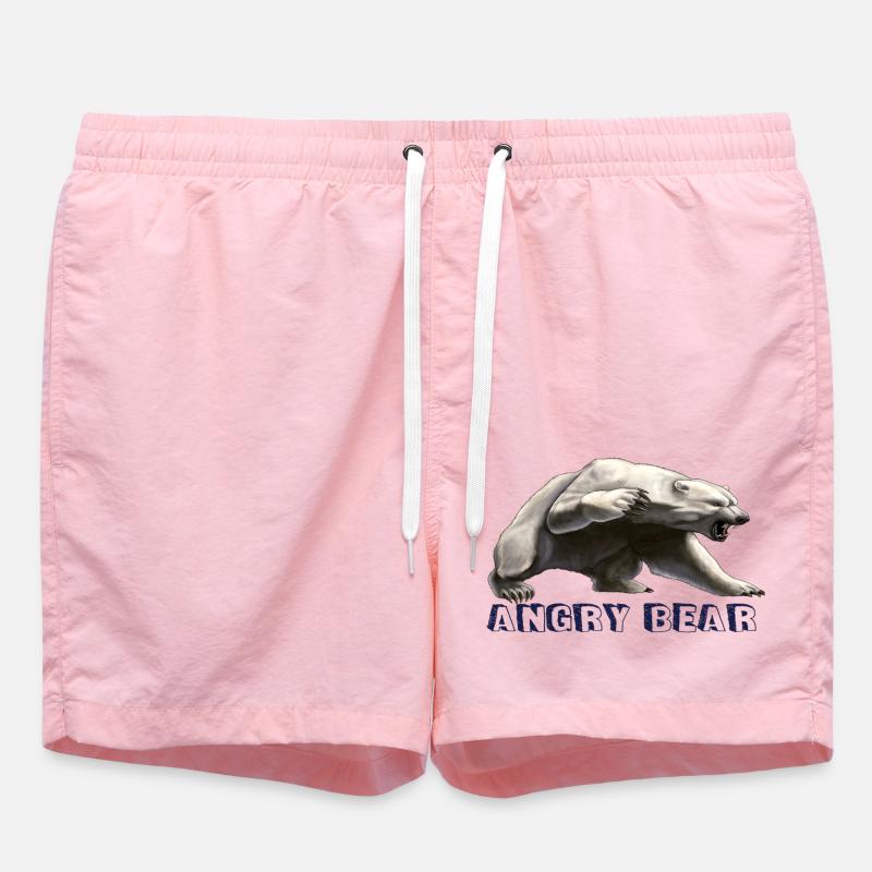 Angry bear , bear - Short de bain - rose