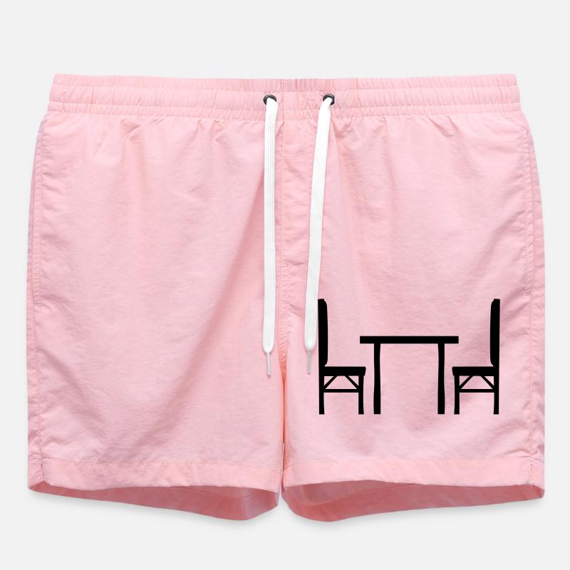 Table 2 chaises - Short de bain - rose
