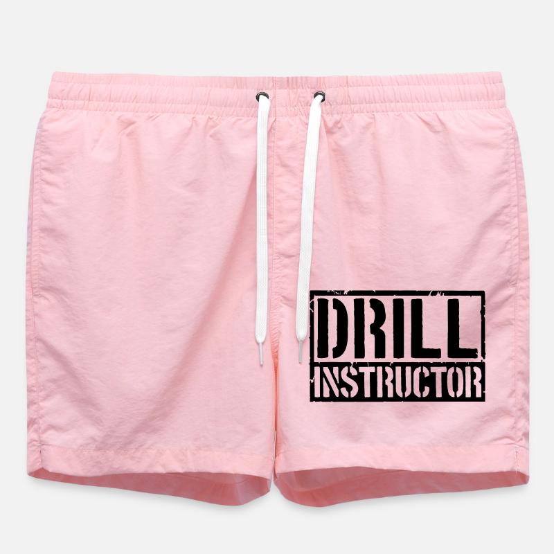 Drill Instructor Shield - Swim Trunks - pink