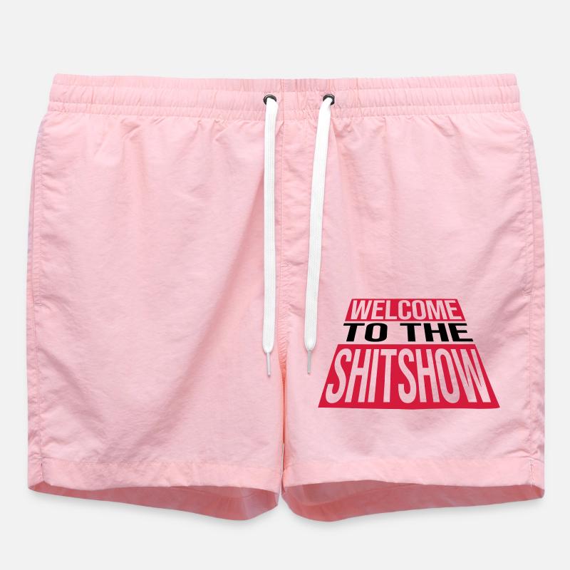 Welcome Shitshow Crazy - Badeshorts - Pink