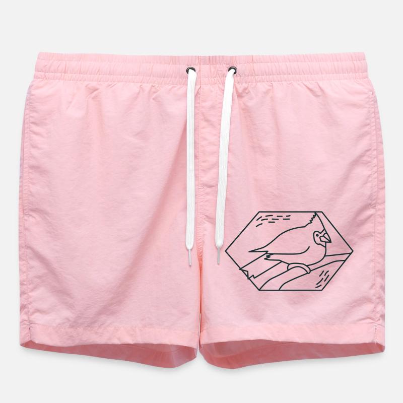 Oiseau cardinal de diamant - Short de bain - rose