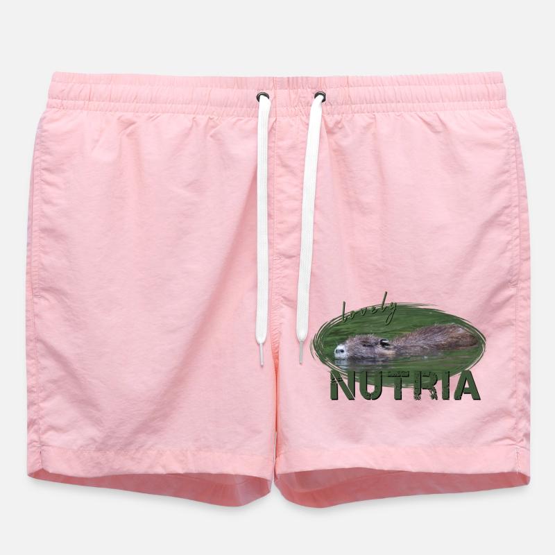 Nutria Biber Biberratte Wasserratte - Badeshorts - Pink
