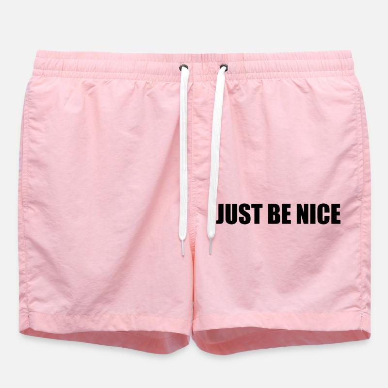 Just be nice - Swim Trunks - pink