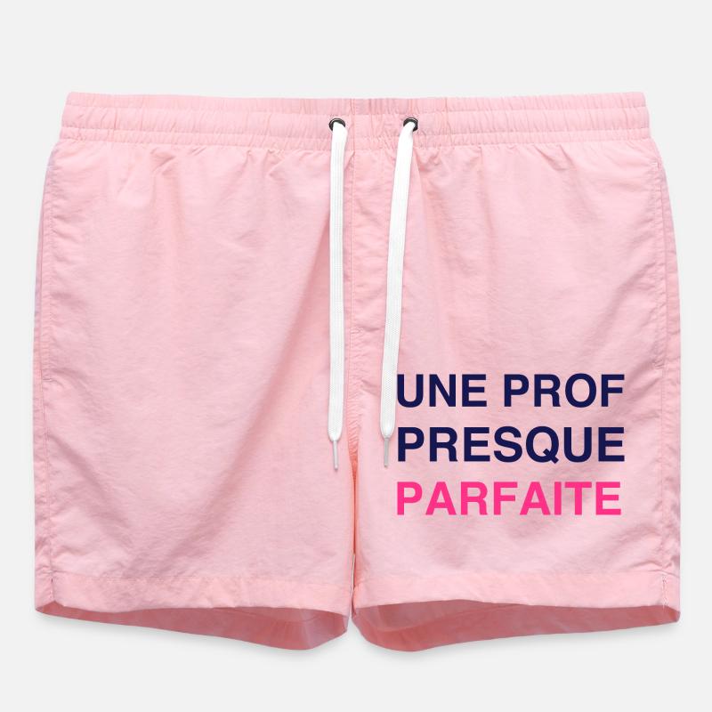 Ecole / Prof / Instit / Professeur / Maîtresse - Short de bain - rose