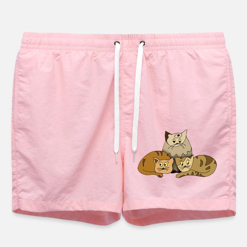 Chats - Short de bain - rose