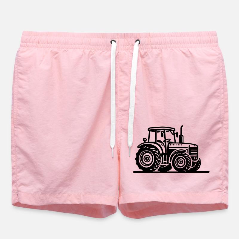 Tracteur agricole - Short de bain - rose
