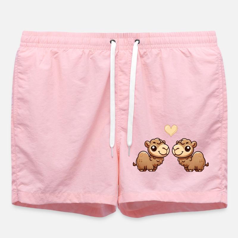 Chameau dessin animé amour - Short de bain - rose