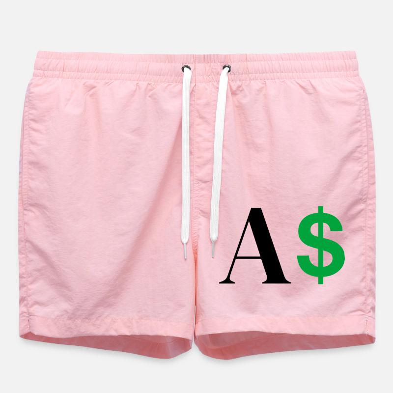 Dollar-Buchstabe - Badeshorts - Pink