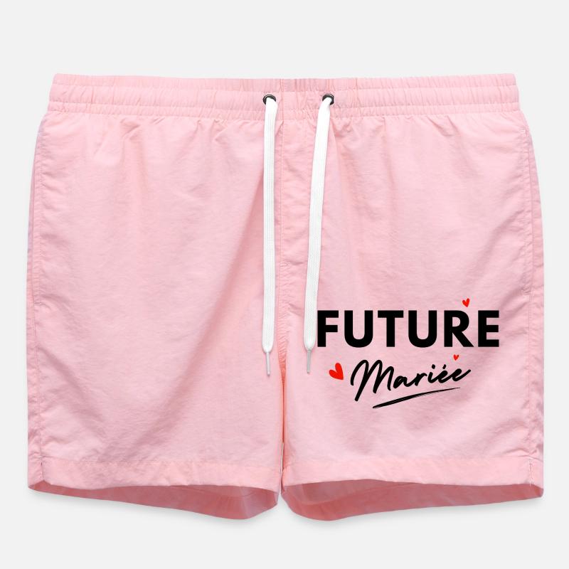 Bride-to-be Hearts - Bride Gift - Swim Trunks - pink