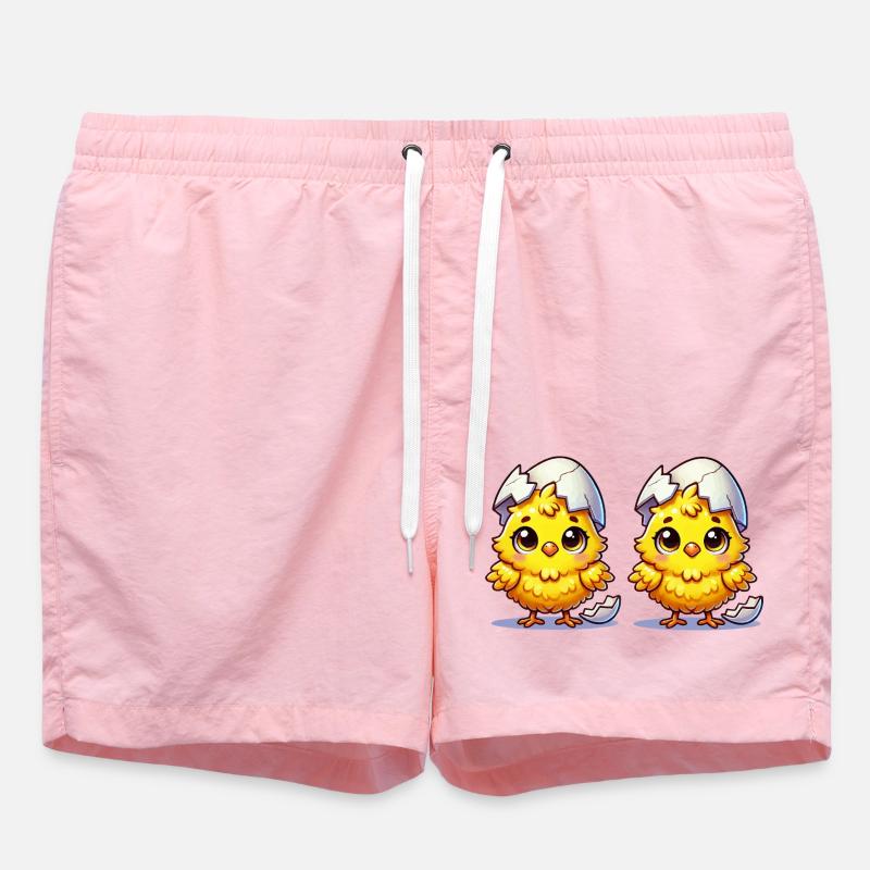 Chiecken Comic 2 - Swim Trunks - pink
